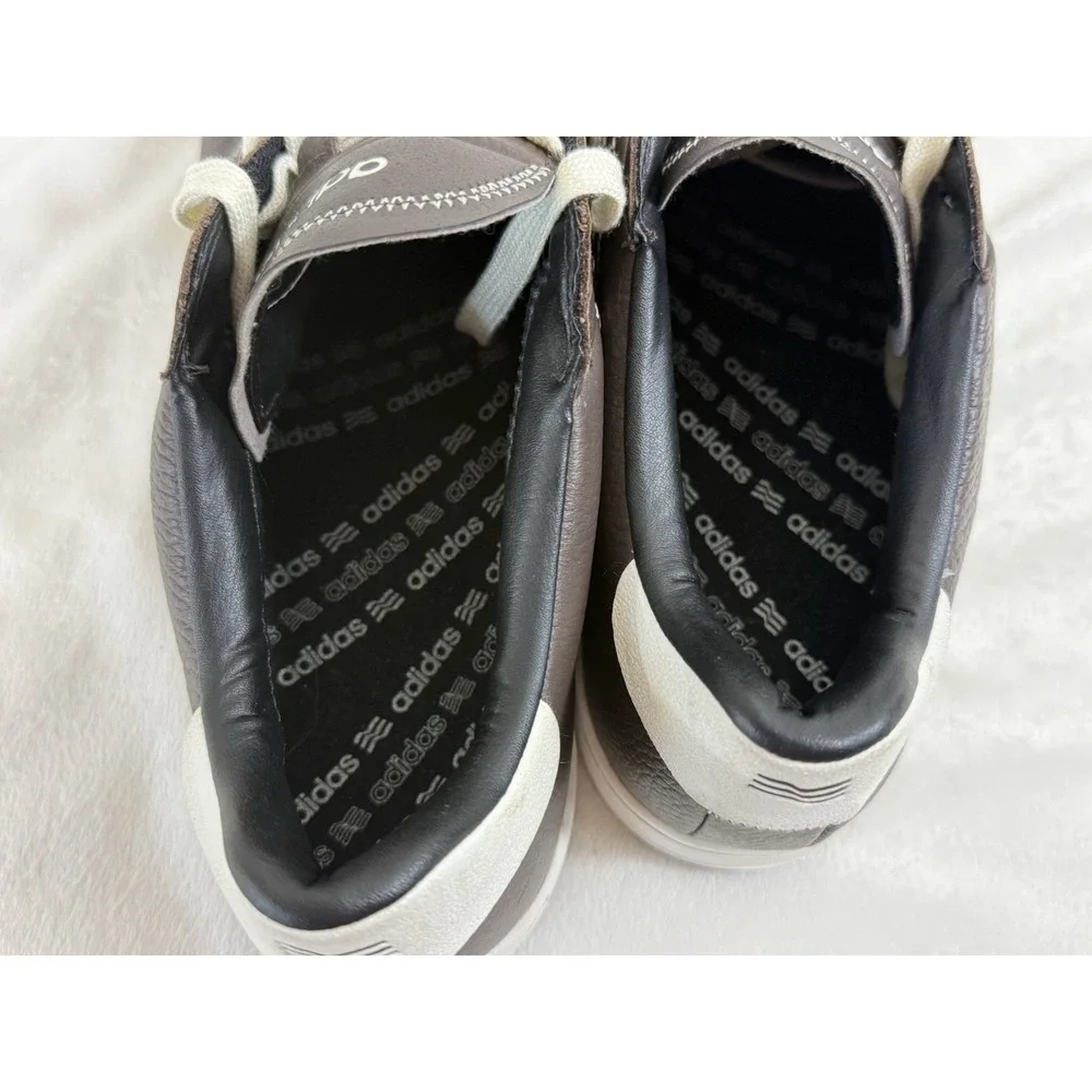 Adidas Golf Shoes Men's US 12 Brown Leather Spikeless Lace Up Casual